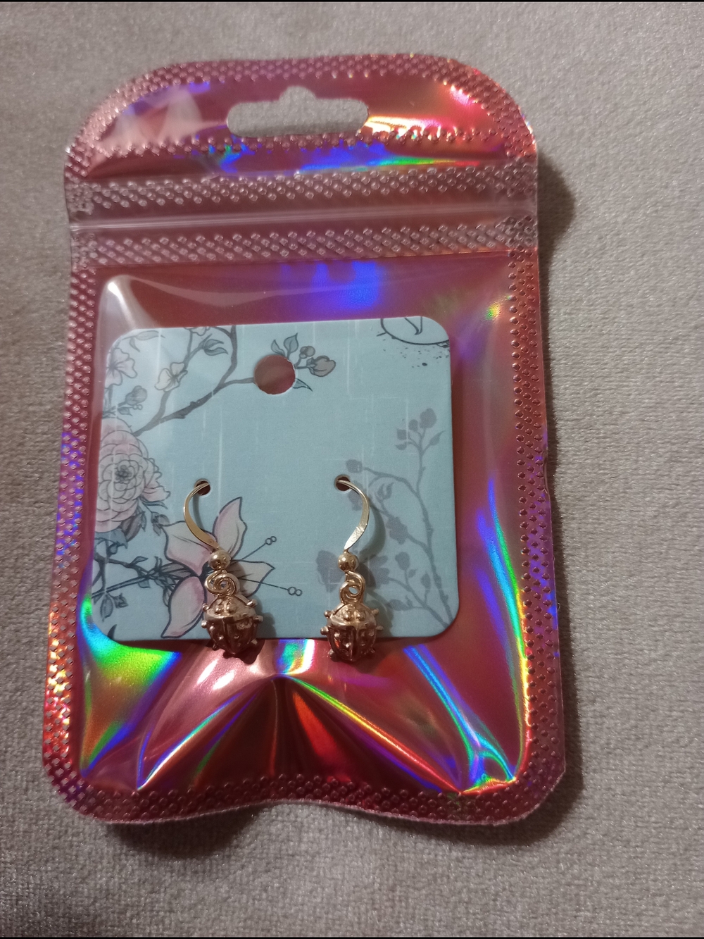Lady Bug Dangle Earrings